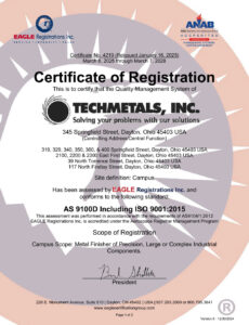 AS9100D Certification