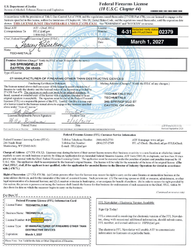 FFL License Part 7