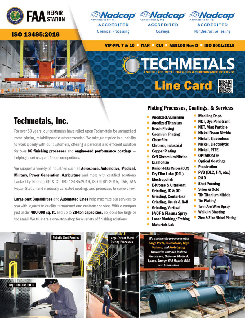 Techmetals Line Card